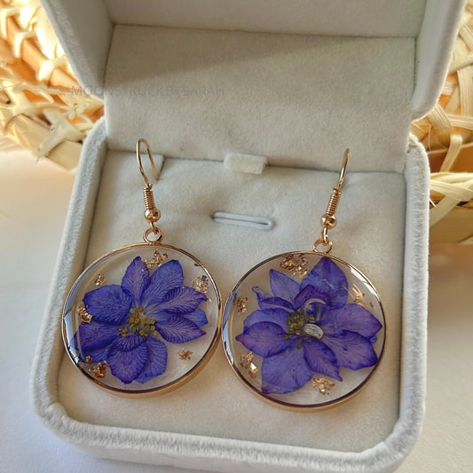 PURPLE LARSPUR EARRINGS