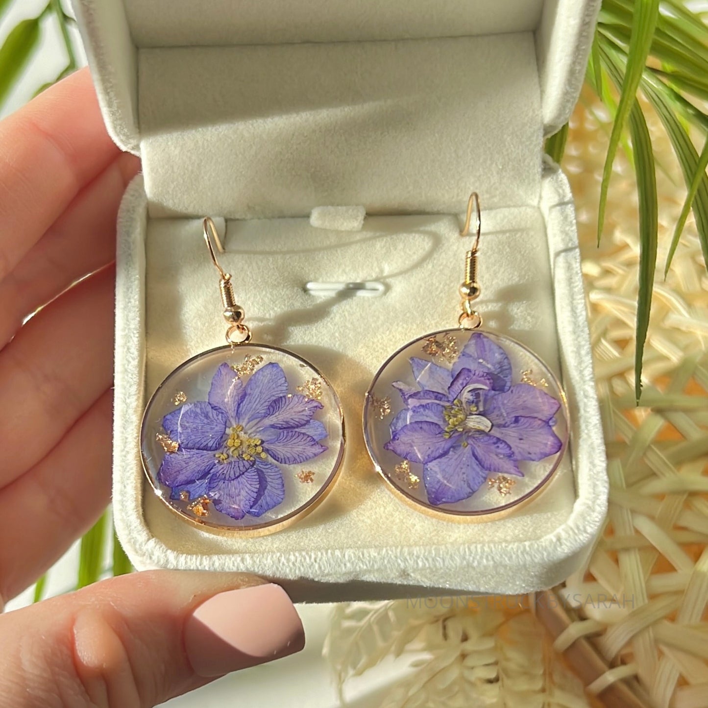 PURPLE LARSPUR EARRINGS