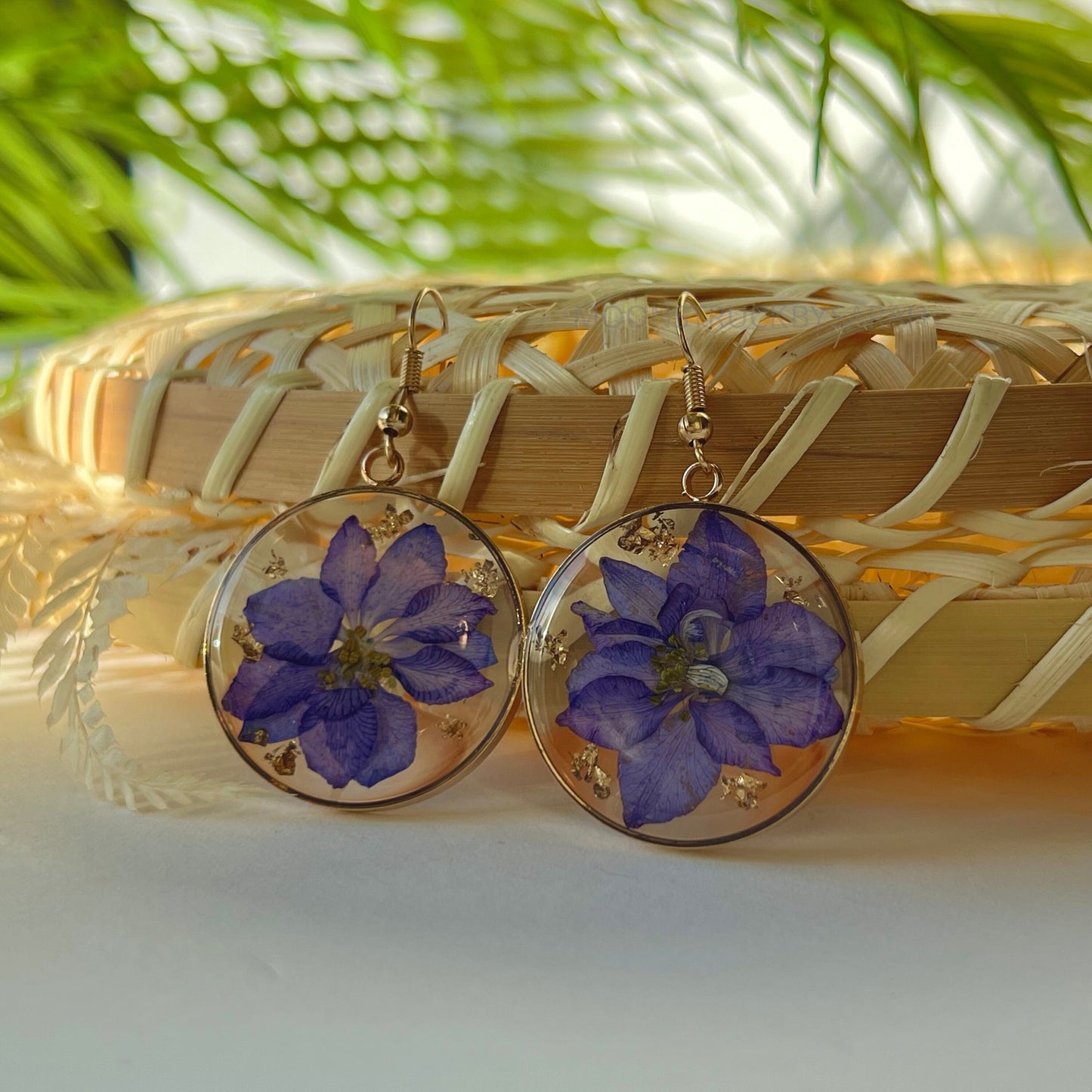 PURPLE LARSPUR EARRINGS