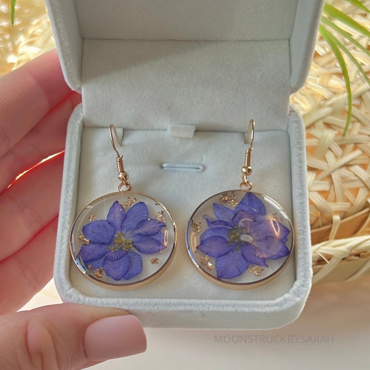 PURPLE LARSPUR EARRINGS