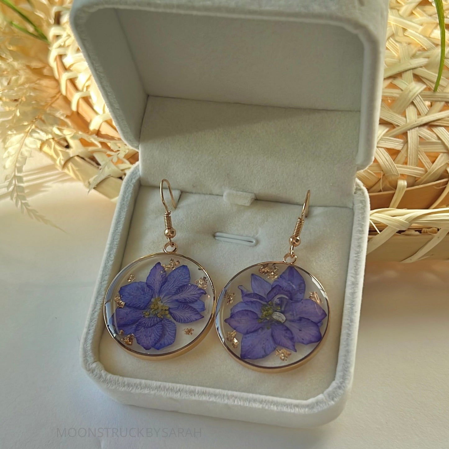 PURPLE LARSPUR EARRINGS