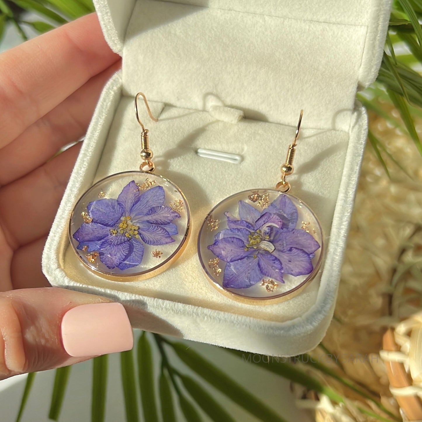 PURPLE LARSPUR EARRINGS